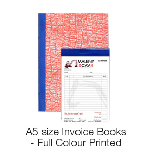 A5 size Invoice Books - Full Colour Print