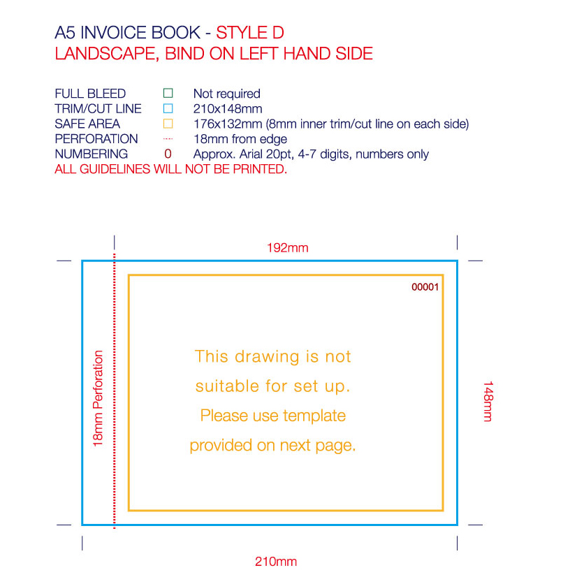 A5 size Invoice Books - Full Colour Print