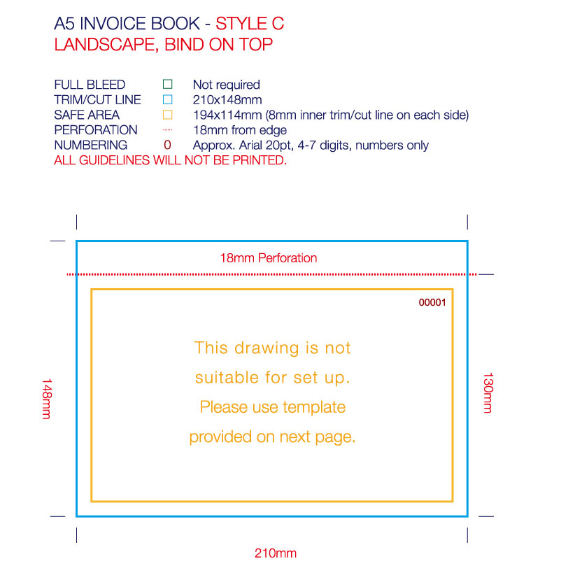 A5 size Invoice Books - Full Colour Print